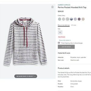 Market & Spruce Perine Pocket Hooded Knit Top